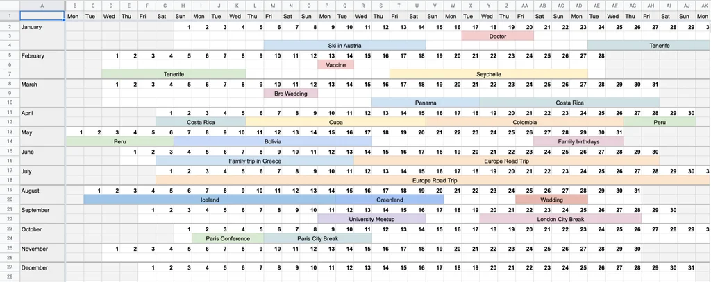 The Calendar You Need To Plan Your Travel In 2024