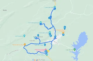 Viñales cycling map